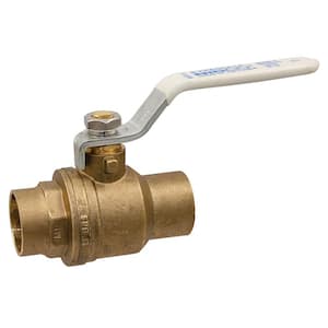 1-1/4 in. Brass Lead-Free Solder Two-Piece Full Port Ball Valve