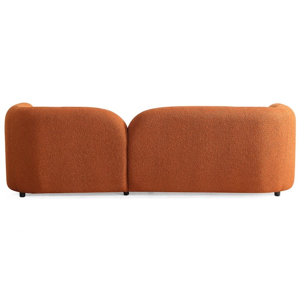 Ashcroft Furniture Co Bodur 93 in. Round Arm 3-Seater Sofa