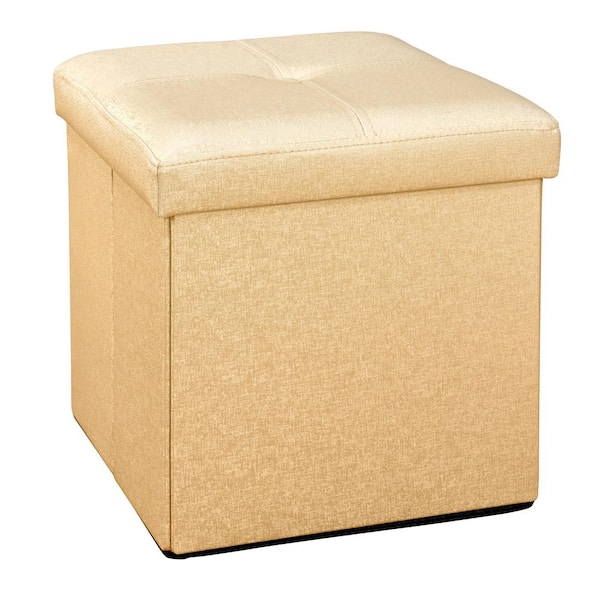 Simplify Metallic Gold Single Folding Ottoman