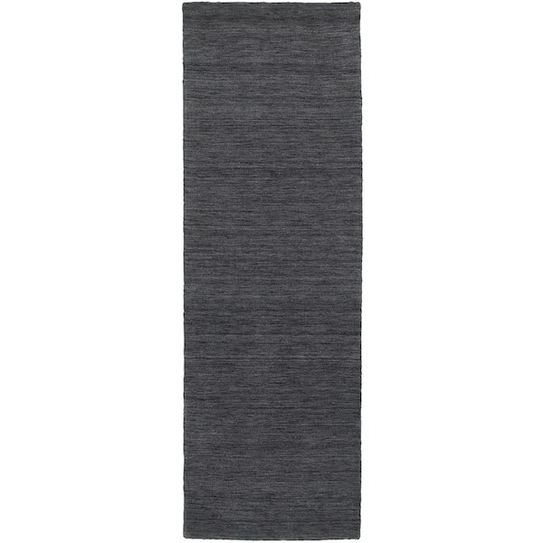 Aiden Navy/Navy 2 ft. X 8 ft. Solid Runner Rug