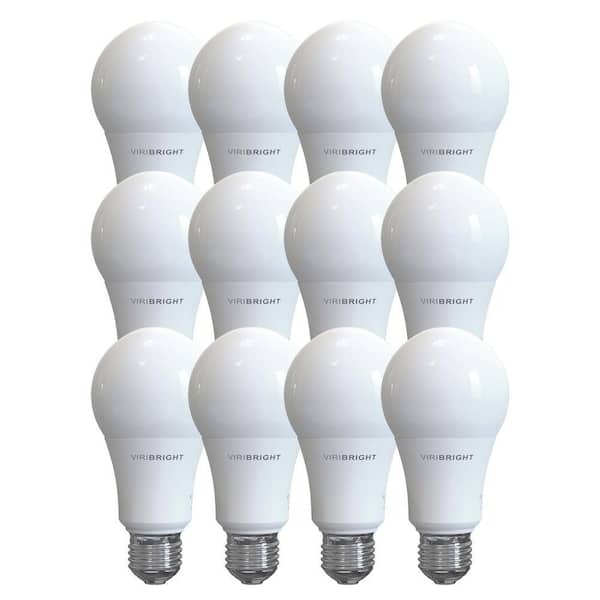 60-Watt Equivalent A19 E26 LED Light Bulbs Daylight 6500K (12-Pack)