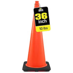 BOEN 28 in. Orange PVC Reflective Traffic Safety Cone TC-28R - The