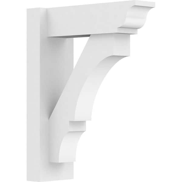 Ekena Millwork Balboa 5 in. W x 18 in. H x 14 in. D Signature Urethane Polyurethane Outlooker with Traditional Ends