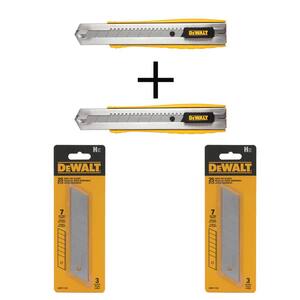 25 mm Metal Body Snap-Off Knife (2 Piece) and 25 mm Snap Blades (6 Piece)
