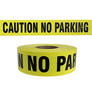 3 in. x 1000 ft. Yellow Caution Tape No Parking Barricade Flagging Tape with Black Print