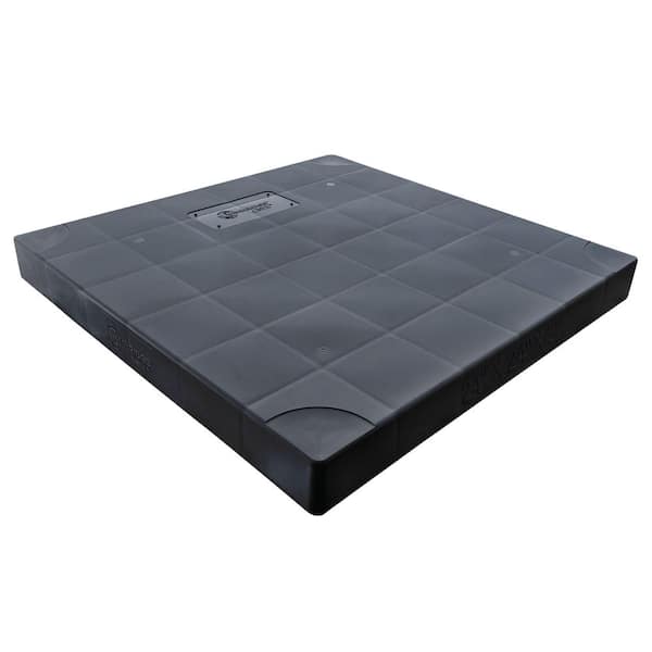 24 in. x 24 in x 3 in. Plastic Central Air Conditioner Condenser Pad Black