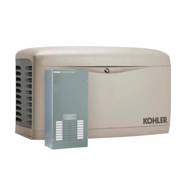 KOHLER 14,000-Watt Air Cooled Standby Generator with Automatic Transfer Switch