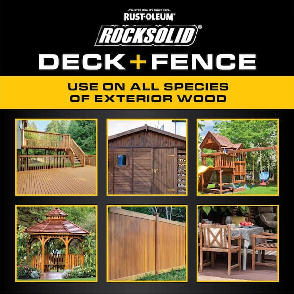 Rust-Oleum RockSolid 1 gal. Cedar Deck and Fence Exterior Wood
