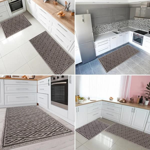 The Sofia Rugs Sofihas 2 Piece Kitchen Rug Sets 48in x 15in x 30in