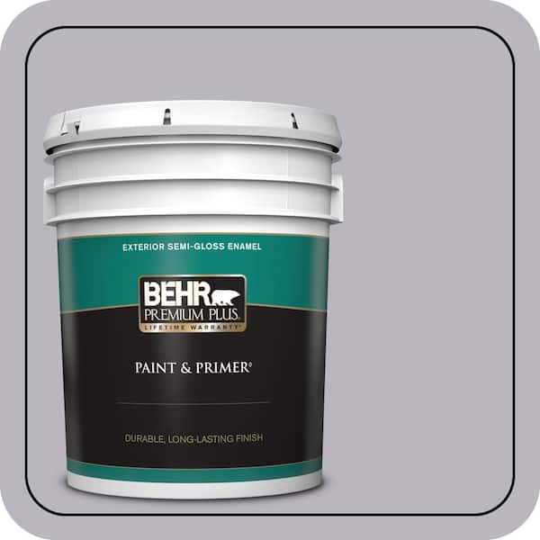BEHR PREMIUM PLUS 5 gal. #N550-3 Best in Show Semi-Gloss Enamel Exterior Paint & Primer