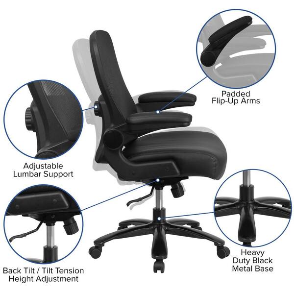 office chair no arms lumbar support