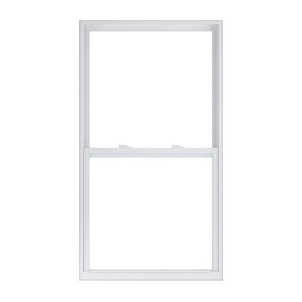American Craftsman 32 in. x 58 in. 50 Series Low-E Argon Glass Single Hung White Vinyl Replacement Window, Screen Incl