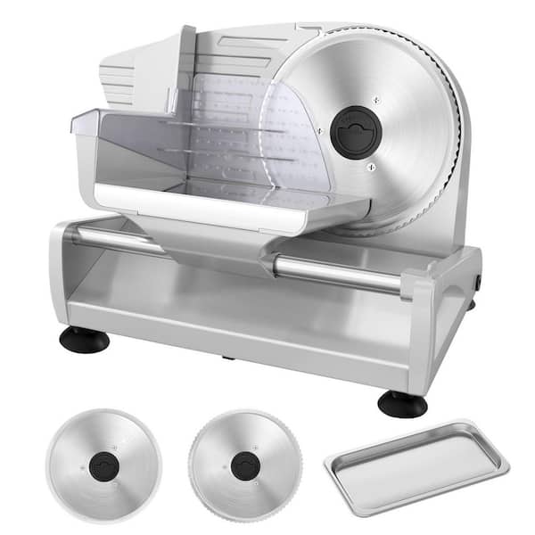 Electric Meat Slicer Machine for Home, Quiet Deli Slicer with Removable Stainless Steel Blades for Cheese Bread