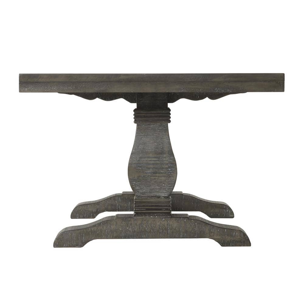 Napa Pedestal Reclaimed Pine Coffee Table in Reclaimed Natural and White