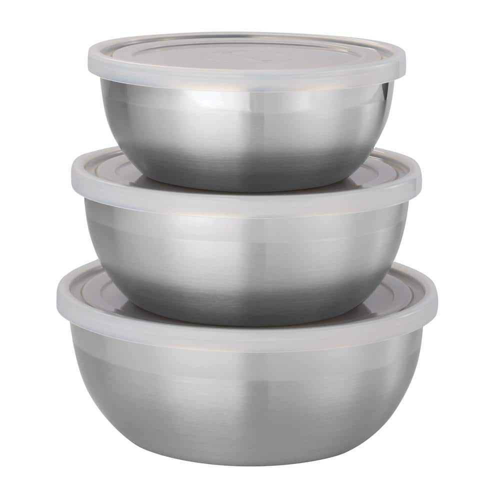 Tramontina 3Pc Stainless Steel Covered Square Container Set - Frosted Lids  80204/019DS - The Home Depot