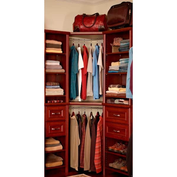 Impressions 23 in Nickel Corner Rounder Closet Rod Organizer Clothes Storage 