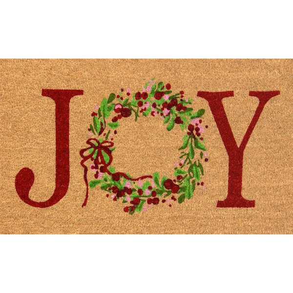 Joy 18 in. x 30 in. Coir Doormat