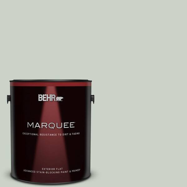 BEHR MARQUEE 1 gal. #MQ3-48 Shy Green Flat Exterior Paint & Primer