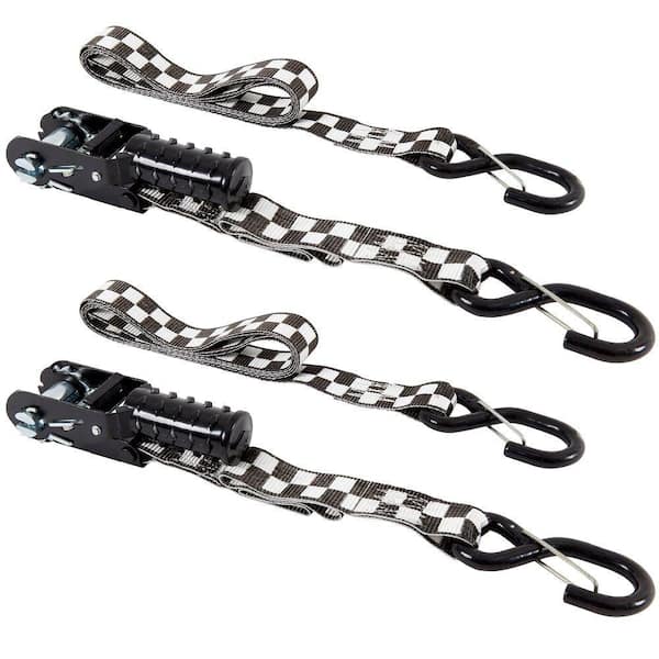 Keeper 1.25 in. x 8 ft. Ratchet Tie Down (4-Pack) 47308 - The Home