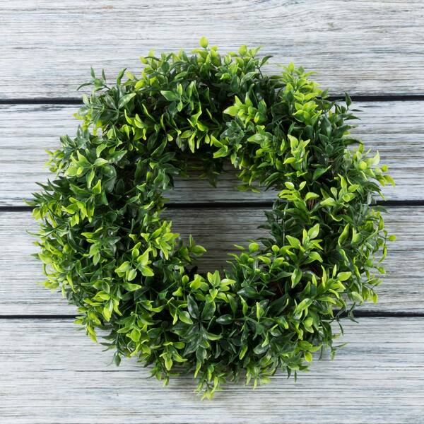 7.5 in. Frosted Green Artificial Lotus Small Succulent Greenery Wreath  Candle Ring (Set of 3) 83895-FRT-GR - The Home Depot