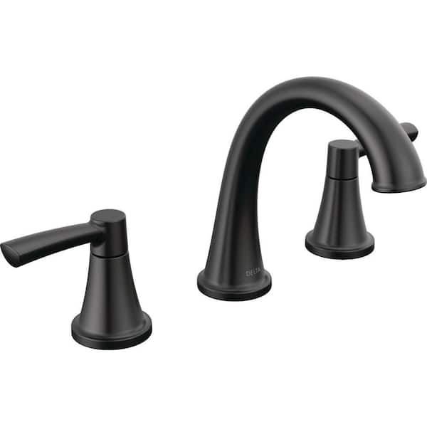 Delta Casara 8 in. Widespread 2-Handle Bathroom Faucet in Matte Black