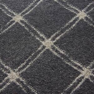 Solitaire Carbon Custom Area Rug with Pad