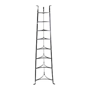 Handcrafted 8-Tier Gourmet Cookware Stand Hammered Steel (Unassembled)