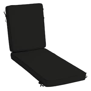 ProFoam 21 in. x 72 in. Outdoor Chaise Lounge Cushion in Onyx Black