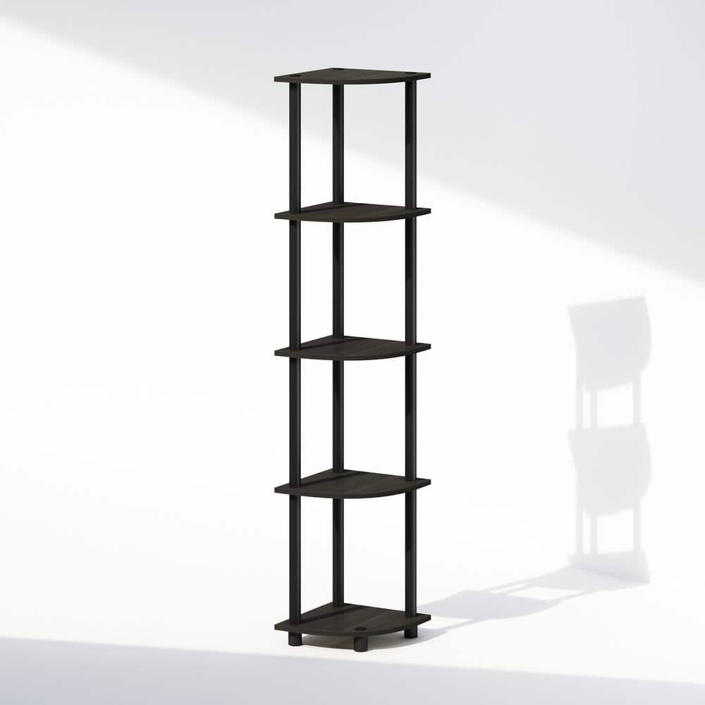 Furinno Turn-N-Tube 57.7 in. Tall Espresso/Black Wood 5