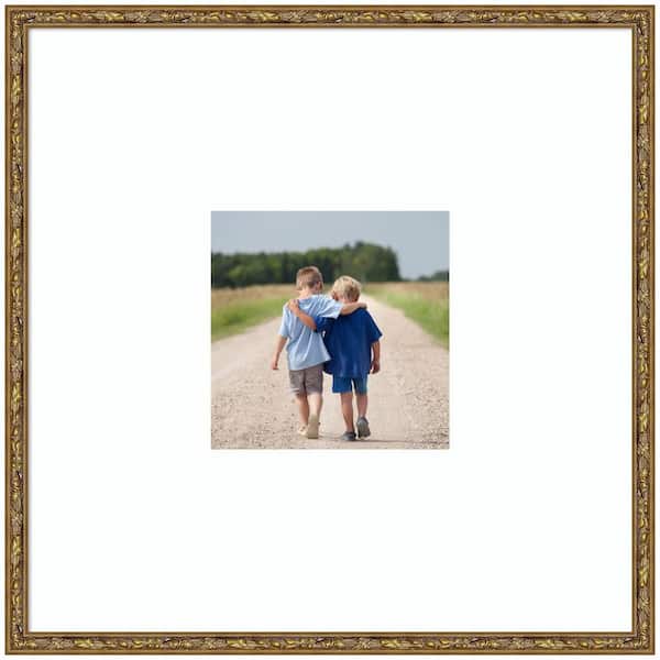 Belvedere 20 x 20 Matted to 8 x 8 Bronze Wood Picture Frame