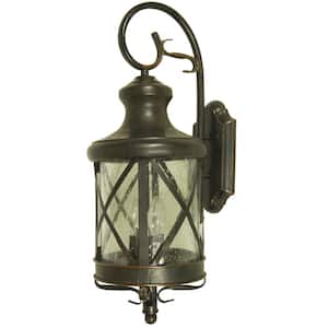 Taysom 2-Light Oil-Rubbed Bronze Outdoor Wall Lantern Sconce