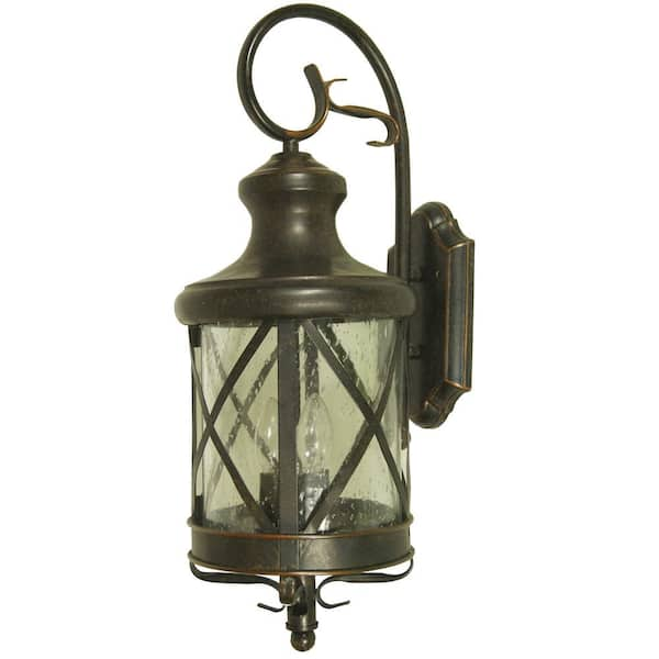 Unbranded Taysom 2-Light Oil-Rubbed Bronze Outdoor Wall Lantern Sconce