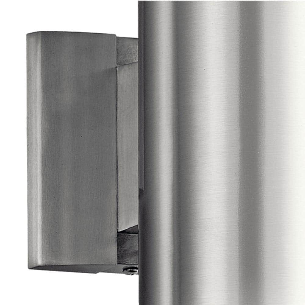 Brushed Aluminum Modern Cylinder Wall Sconce