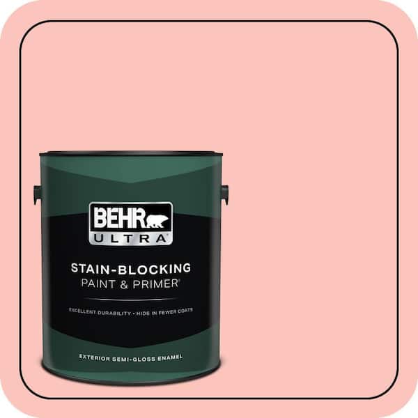 BEHR ULTRA 1 gal. #170C-3 Coral Bells Semi-Gloss Enamel Exterior Paint & Primer