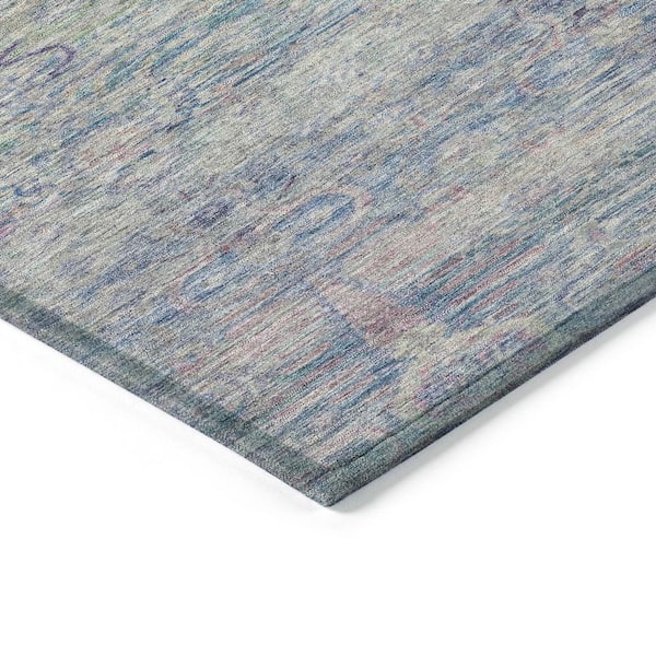 Chantille Machine Washable Indoor/Outdoor Abstract ACN2090 Plum 9 ft. x 12 ft. Area Rug
