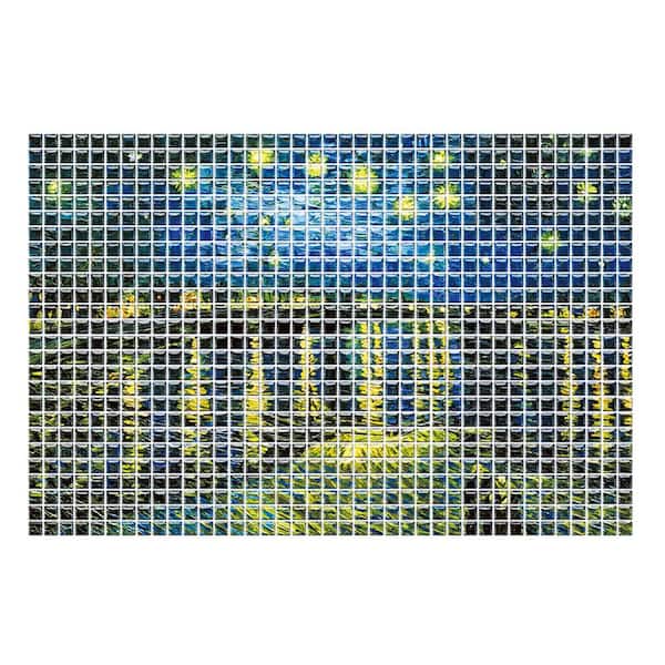 10 in. x 10 in. x 0.04 in. Peel and Stick Waterproof DIY Wall Tile, Black Vinyl Wall Stickers (6-Pack, 4.17 sq. ft.)