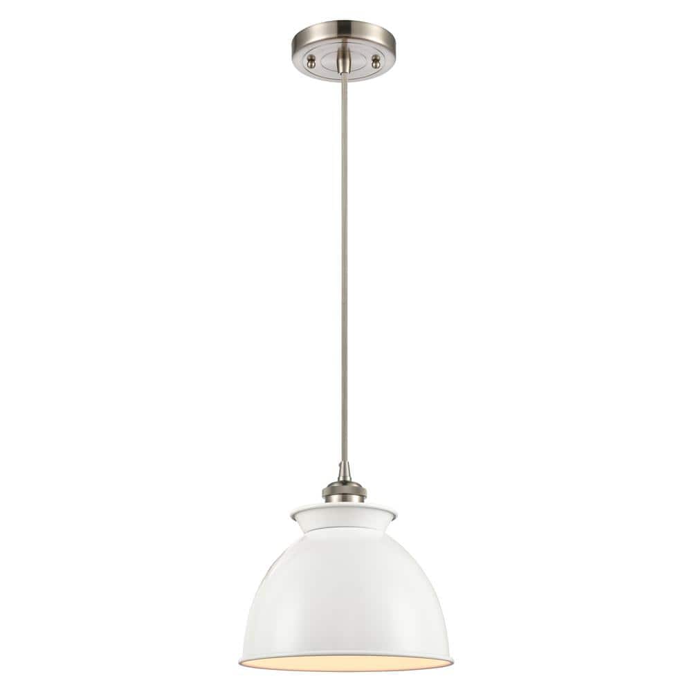 Adirondack 100-Watt 1-Light Brushed Satin Nickel Standard Mini Pendant Light with Metal Shade price history on PriceWatchPro
