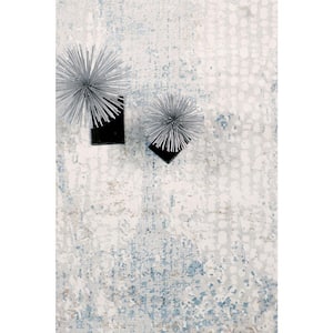 Stella Beige 12 ft. x 15 ft. Abstract Polyester Area Rug
