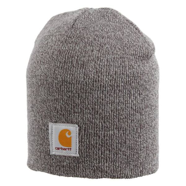 Carhartt Men's Heather Grey/Coal Hat Headwear - The Home Depot
