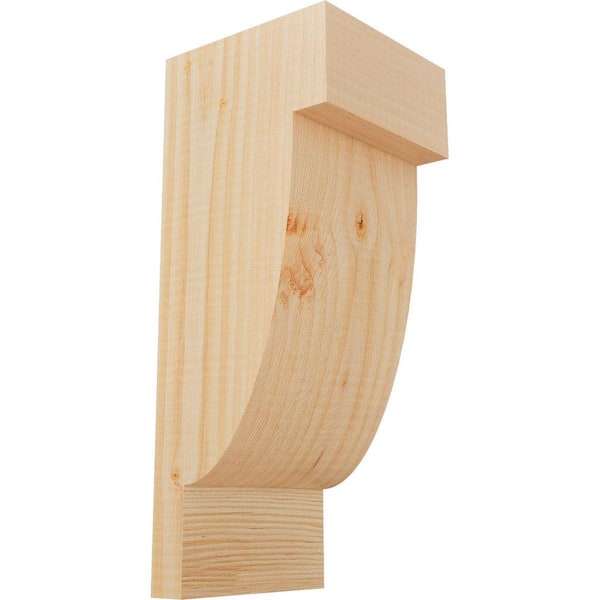 Ekena Millwork 5-1/2 in. x 6 in. x 14 in. Douglas Fir Alpine Smooth Corbel