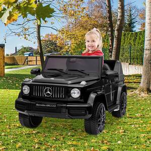 Black Kids Ride on Car 12-Volt Electric Motorized Vehicles with Remote Control Licensed Mercedes-Benz AMG G63