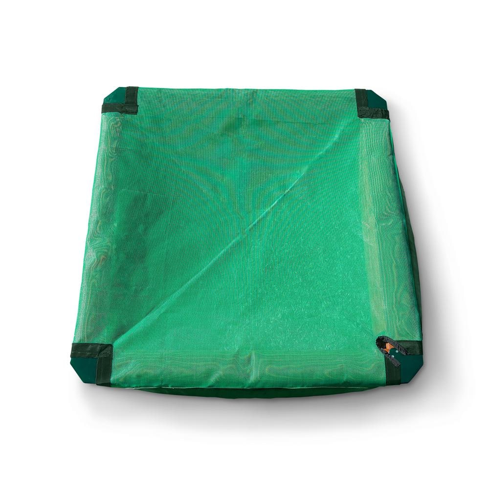 Cedar Wood Square Sandbox with Green Cover
