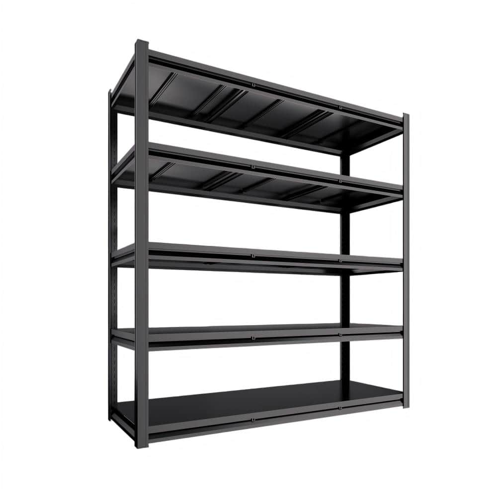 5-Tier Steel Heavy Duty Freestanding Adjustable Garage Storage Shelving Unit in Black (62 in. W x 72 in. H x 24 in. D) price history on PriceWatchPro