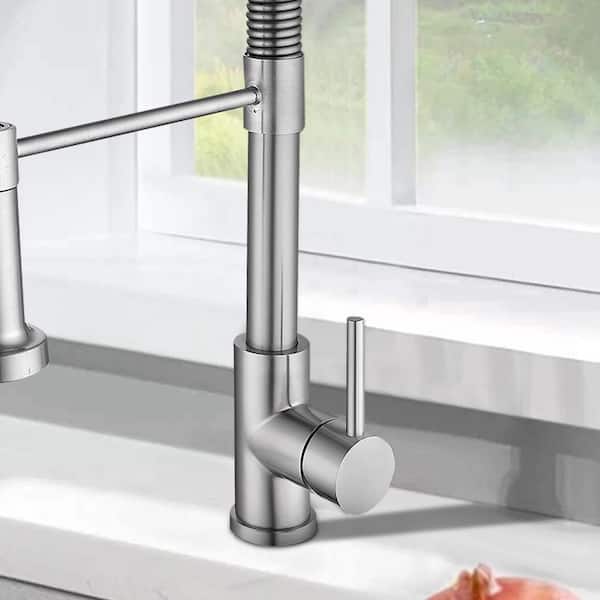 Maincraft Single-Handle High Arc Pull Down Sprayer Kitchen Faucet