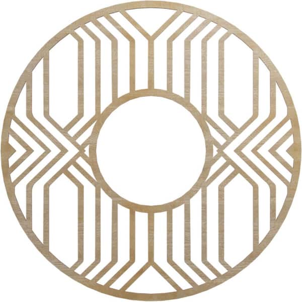 0.375 in. x 32 in. x 32 in. Wood Medallion Moulding