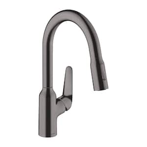 Focus N Single-Handle Pull Down Sprayer Kitchen Faucet with QuickClean in Brushed Black Chrome