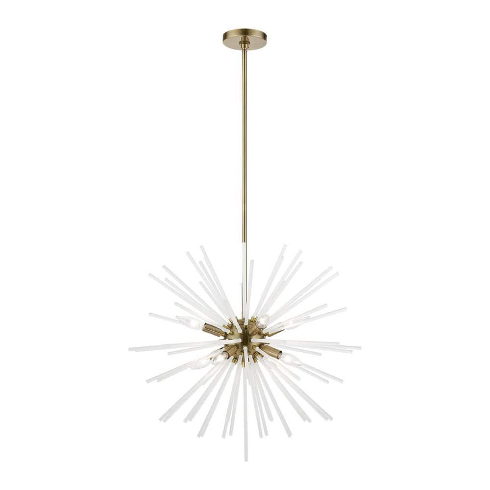 Wickford-8 Light Antique Brass Pendant Chandelier price history on PriceWatchPro