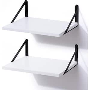 17 in. W x 12 in. D White Floating Shelves Decorative Wall Shelf