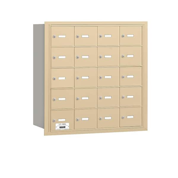 Salsbury Industries Sandstone USPS Access Rear Loading 4B Plus Horizontal Mailbox with 20A Doors