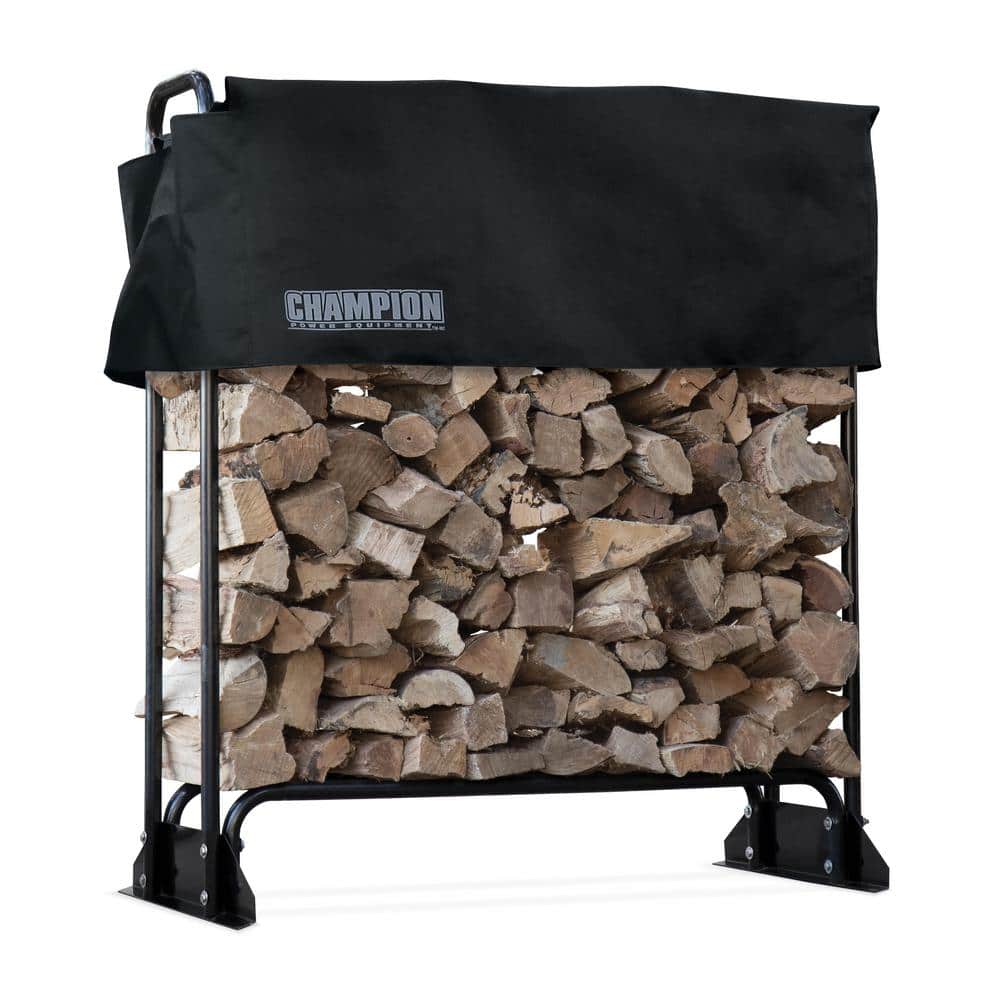 Champion Black Heavy-Duty Canvas Firewood Rack Cover